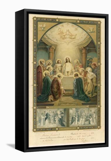 Jesus and His Disciples at the Last Supper-null-Framed Premier Image Canvas