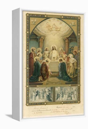 Jesus and His Disciples at the Last Supper-null-Framed Premier Image Canvas