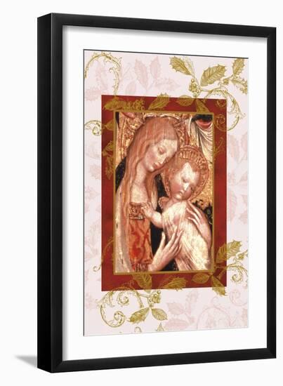 jesus and mary in icon style-Maria Trad-Framed Giclee Print