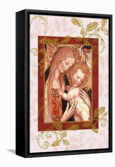 jesus and mary in icon style-Maria Trad-Framed Premier Image Canvas