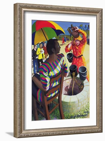 Jesus and Samaritan Woman at the Well, 2002-Dinah Roe Kendall-Framed Giclee Print
