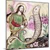 Jesus and Serpent-null-Mounted Giclee Print