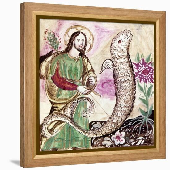 Jesus and Serpent-null-Framed Premier Image Canvas