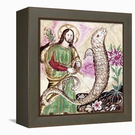 Jesus and Serpent-null-Framed Premier Image Canvas