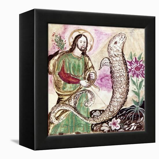 Jesus and Serpent-null-Framed Premier Image Canvas