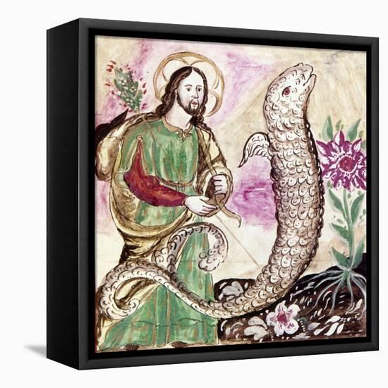 Jesus and Serpent-null-Framed Premier Image Canvas