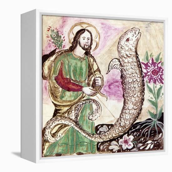 Jesus and Serpent-null-Framed Premier Image Canvas