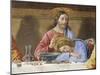 Jesus and St. John, Detail from Last Supper, 1485-Domenico Ghirlandaio-Mounted Giclee Print