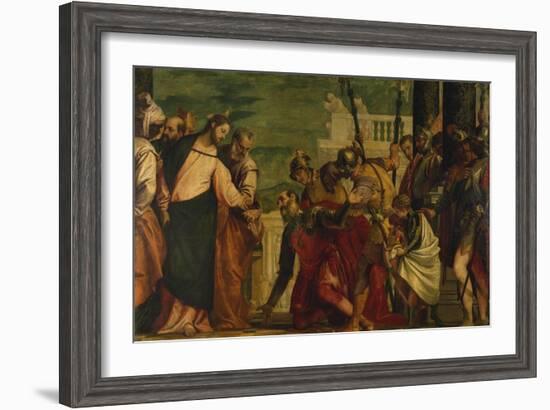 Jesus and the Centurion, about 1571-Paolo Veronese-Framed Giclee Print