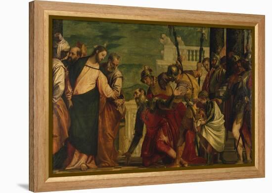 Jesus and the Centurion, about 1571-Paolo Veronese-Framed Premier Image Canvas