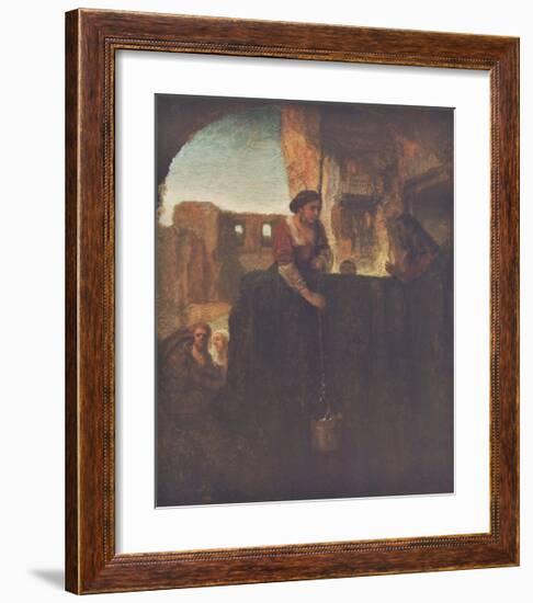 Jesus and the Samarite-Rembrandt van Rijn-Framed Collectable Print