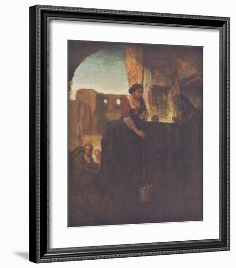 Jesus and the Samarite-Rembrandt van Rijn-Framed Collectable Print