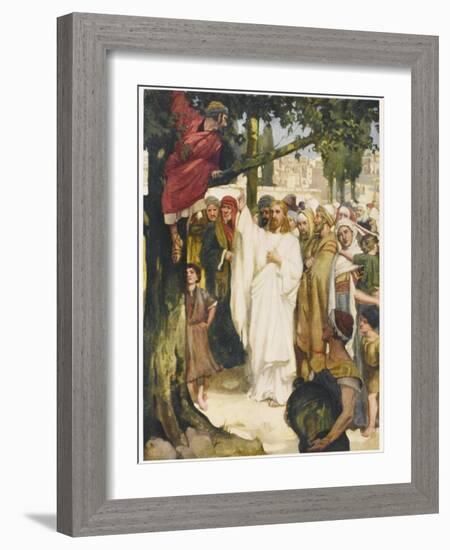 Jesus and Zacchaeus-null-Framed Photographic Print