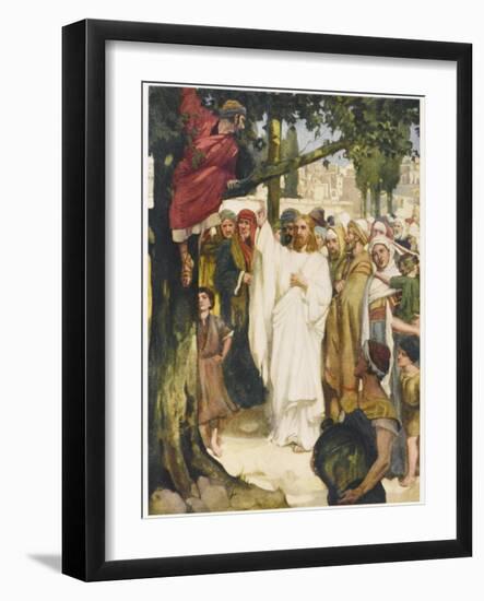 Jesus and Zacchaeus-null-Framed Photographic Print