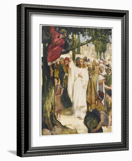 Jesus and Zacchaeus-null-Framed Photographic Print