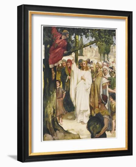 Jesus and Zacchaeus-null-Framed Photographic Print