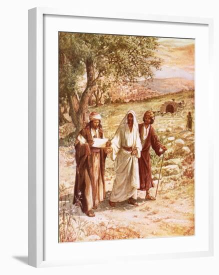 Jesus Appearing to Two Disciples on the Road to Emmaus-William Brassey Hole-Framed Giclee Print