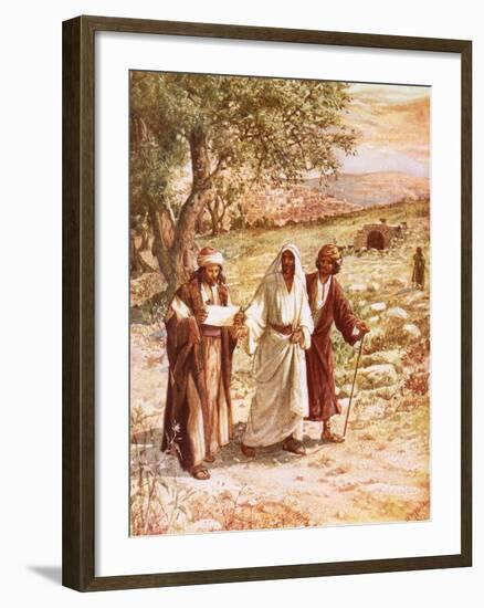 Jesus Appearing to Two Disciples on the Road to Emmaus-William Brassey Hole-Framed Giclee Print