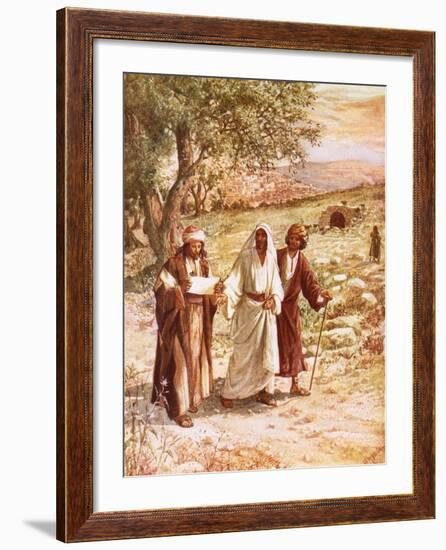 Jesus Appearing to Two Disciples on the Road to Emmaus-William Brassey Hole-Framed Giclee Print