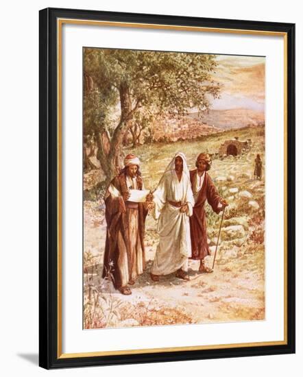 Jesus Appearing to Two Disciples on the Road to Emmaus-William Brassey Hole-Framed Giclee Print