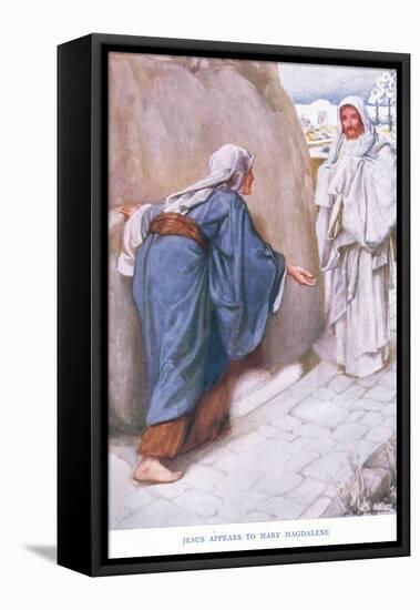 Jesus Appears to Mary Magdalene-Arthur A. Dixon-Framed Premier Image Canvas