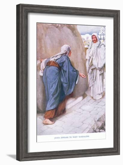 Jesus Appears to Mary Magdalene-Arthur A. Dixon-Framed Giclee Print