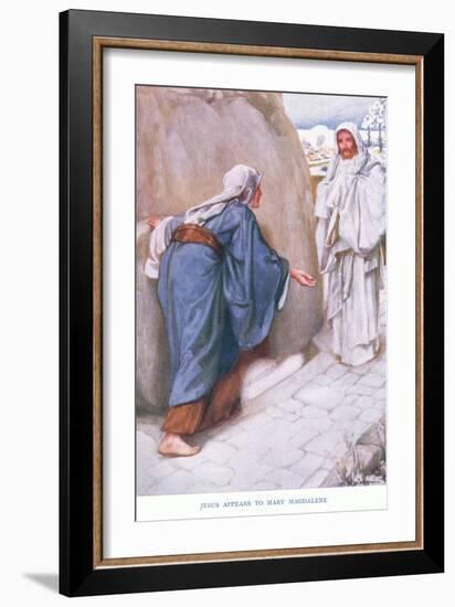 Jesus Appears to Mary Magdalene-Arthur A. Dixon-Framed Giclee Print