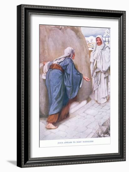 Jesus Appears to Mary Magdalene-Arthur A. Dixon-Framed Giclee Print