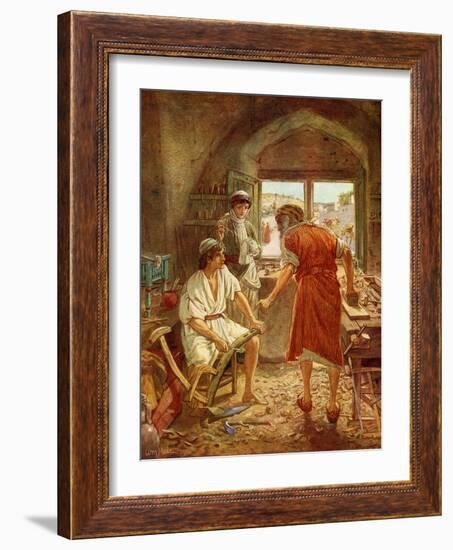 Jesus as a young man - Bible-William Brassey Hole-Framed Giclee Print