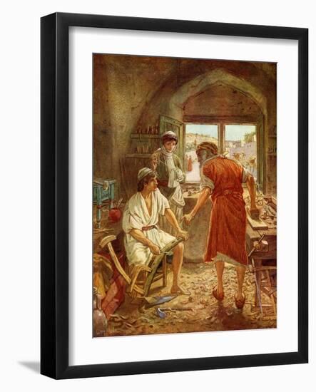 Jesus as a young man - Bible-William Brassey Hole-Framed Giclee Print