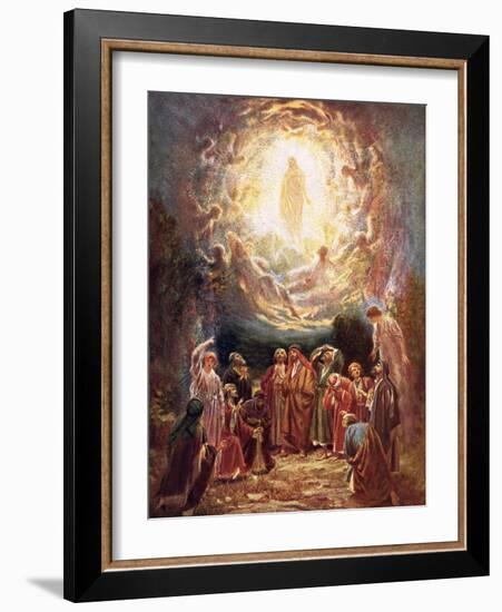 Jesus Ascending into Heaven-William Brassey Hole-Framed Giclee Print