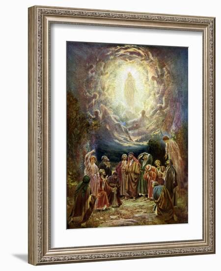 Jesus ascends to heaven - Bible-William Brassey Hole-Framed Giclee Print