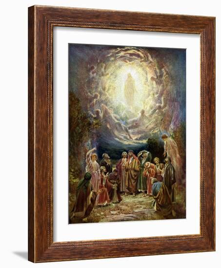 Jesus ascends to heaven - Bible-William Brassey Hole-Framed Giclee Print