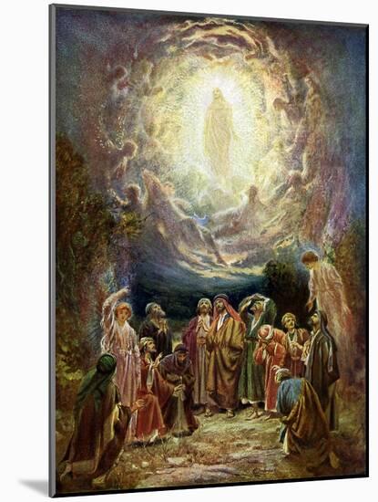 Jesus ascends to heaven - Bible-William Brassey Hole-Mounted Giclee Print