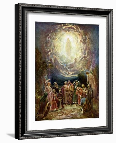 Jesus ascends to heaven - Bible-William Brassey Hole-Framed Giclee Print