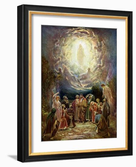 Jesus ascends to heaven - Bible-William Brassey Hole-Framed Giclee Print