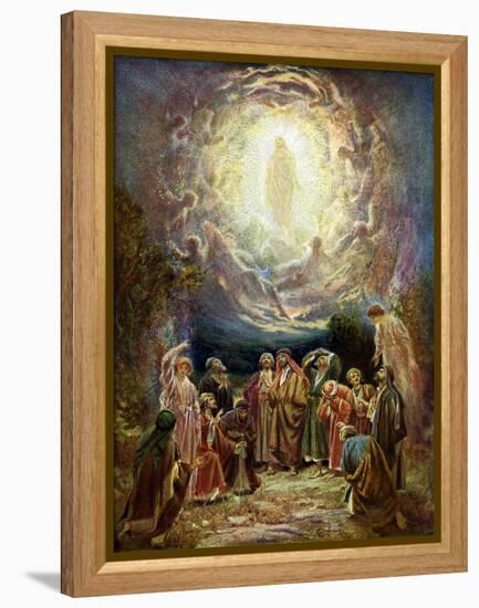 Jesus ascends to heaven - Bible-William Brassey Hole-Framed Premier Image Canvas