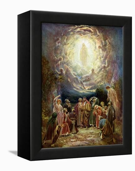 Jesus ascends to heaven - Bible-William Brassey Hole-Framed Premier Image Canvas