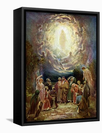 Jesus ascends to heaven - Bible-William Brassey Hole-Framed Premier Image Canvas