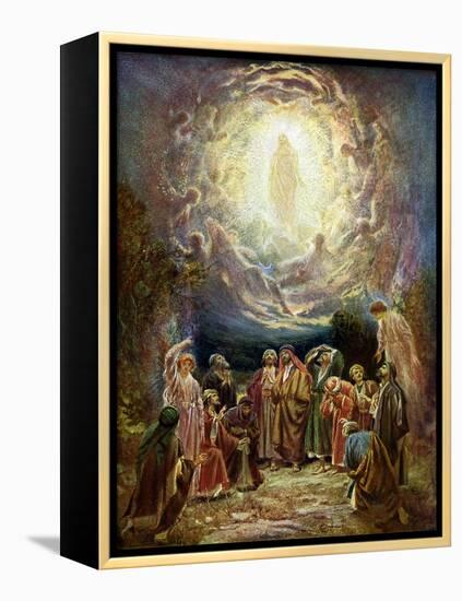 Jesus ascends to heaven - Bible-William Brassey Hole-Framed Premier Image Canvas