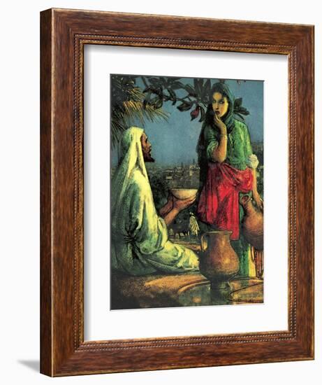 Jesus at Jacob's Well-John Millar Watt-Framed Giclee Print