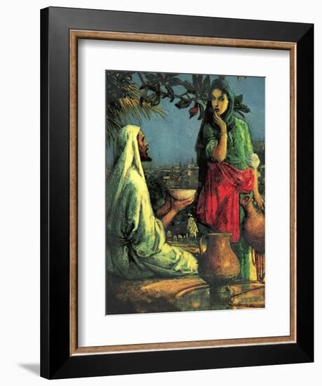 Jesus at Jacob's Well-John Millar Watt-Framed Giclee Print