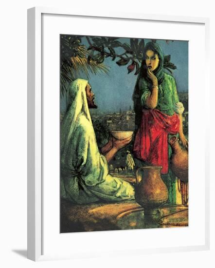 Jesus at Jacob's Well-John Millar Watt-Framed Giclee Print