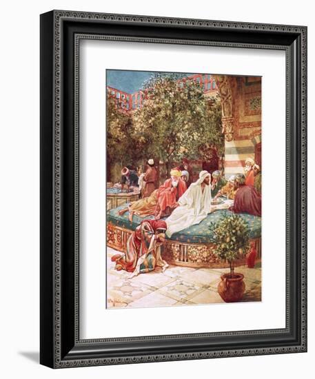 Jesus at the House of Simon the Pharisee-William Brassey Hole-Framed Premium Giclee Print