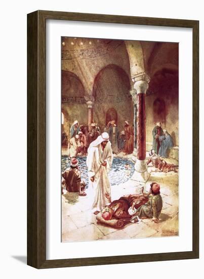 Jesus at the Pool of Bethseda-William Brassey Hole-Framed Giclee Print