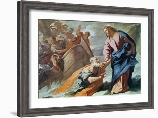 Jesus at the Sea-Luca Giordano-Framed Giclee Print