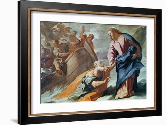 Jesus at the Sea-Luca Giordano-Framed Giclee Print