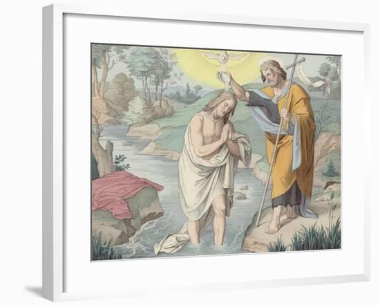 Jesus Baptised-null-Framed Giclee Print