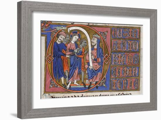 Jesus Before Caiaphas, in the Salvin Hours, 1275-English-Framed Giclee Print