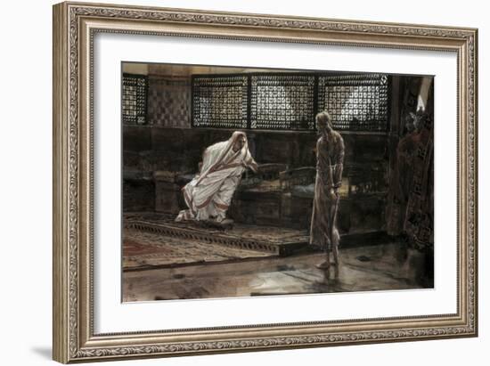 Jesus Before Pilate For the First Time-James Tissot-Framed Giclee Print